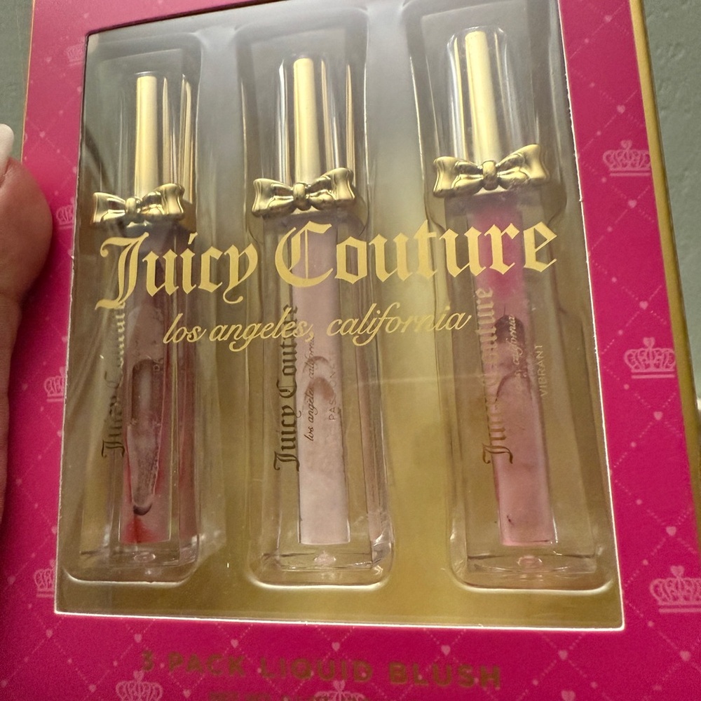 4/$25 Juicy Couture Liquid Blush Set - Pink and Gold new nib gifts gf jc